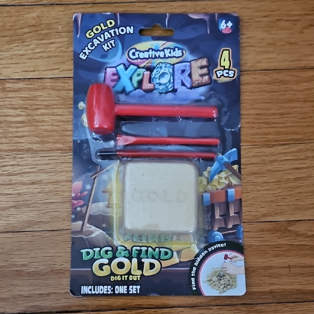 Creative Kids Gold Excavation Kit, New In Box!